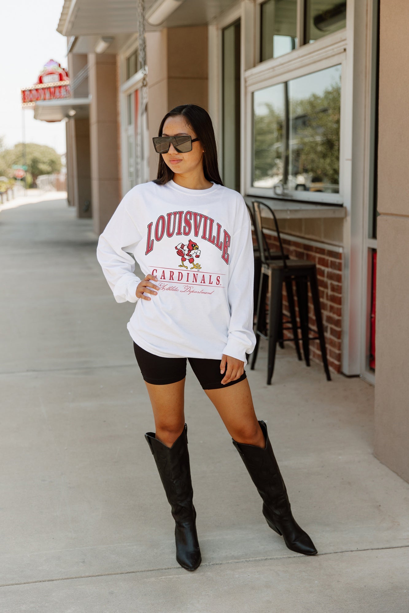 Women's Gameday Couture White Louisville Cardinals Run It Back