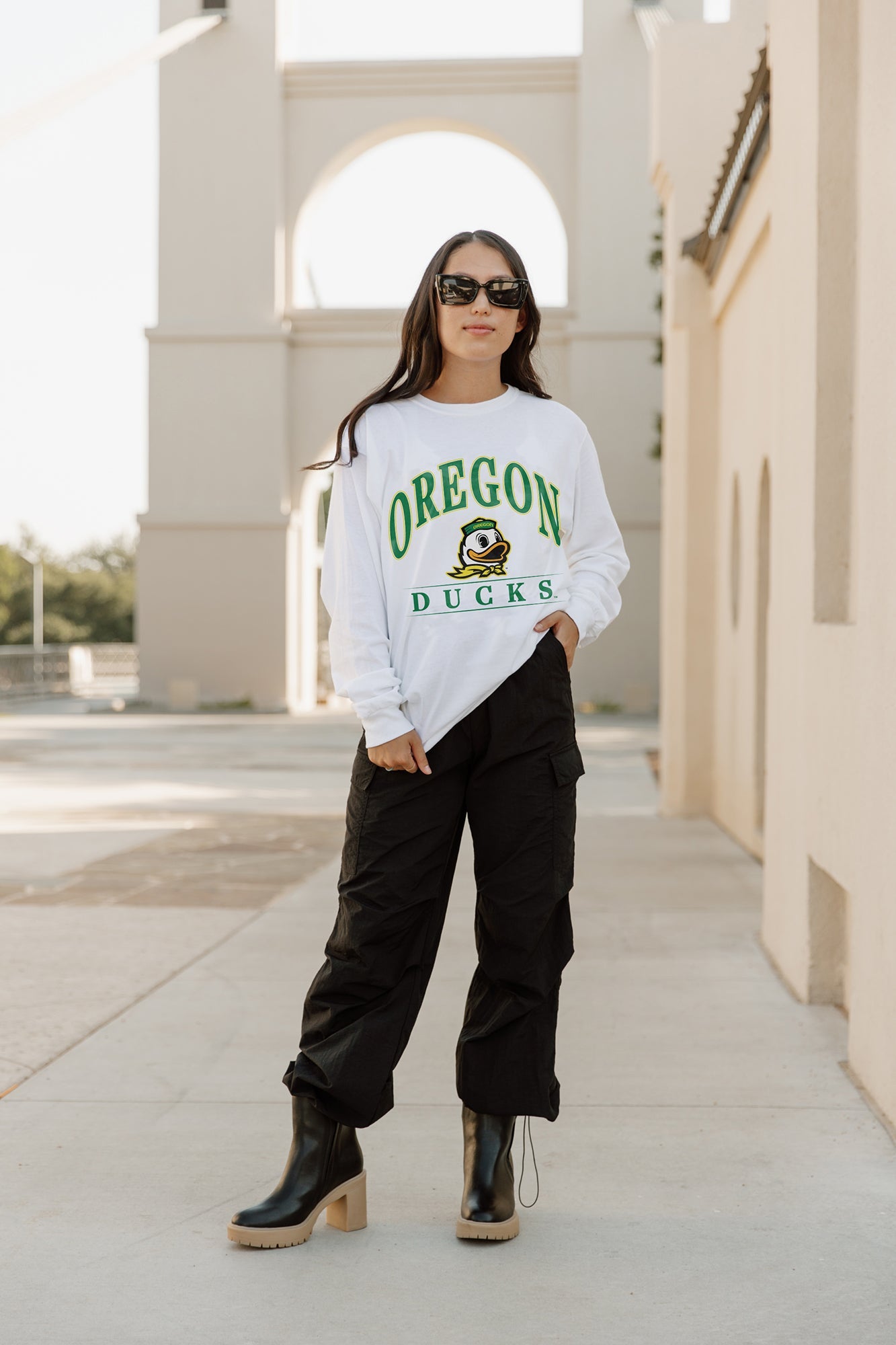 OREGON DUCKS BE A CHAMPION OVERSIZED CREWNECK TEE BY MADI PREWETT TROUTT