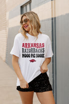 ARKANSAS RAZORBACKS STAY WAVY OVERSIZED BOYFRIEND TEE