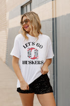 NEBRASKA CORNHUSKERS TIME TO KICK IT OVERSIZED BOYFRIEND TEE