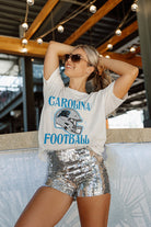 CAROLINA PANTHERS VICTORIOUS VIXEN SHORT SLEEVE FLOWY TEE