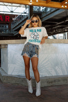 MIAMI DOLPHINS VICTORIOUS VIXEN SHORT SLEEVE FLOWY TEE