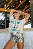 MIAMI DOLPHINS VICTORIOUS VIXEN SHORT SLEEVE FLOWY TEE