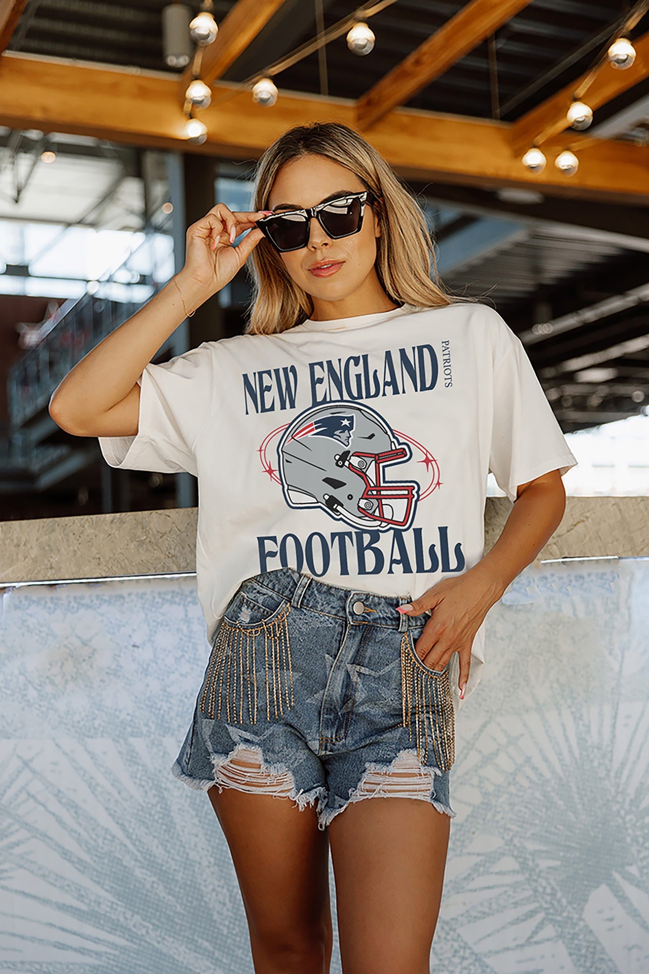 New England Patriots Gameday Couture Women's Victorious Vixen T-Shirt -  White