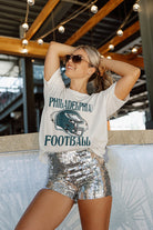 PHILADELPHIA EAGLES VICTORIOUS VIXEN SHORT SLEEVE FLOWY TEE