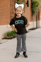 COASTAL CAROLINA CHANTICLEERS AFTER PARTY KIDS STUDDED SHORT SLEEVE MODERATELY CROPPED TEE