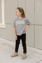 CHARLESTON COUGARS AFTER PARTY KIDS STUDDED SHORT SLEEVE MODERATELY CROPPED TEE