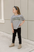 DREXEL UNIVERSITY DRAGONS AFTER PARTY KIDS STUDDED SHORT SLEEVE MODERATELY CROPPED TEE