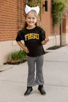 FORT HAYS STATE TIGERS AFTER PARTY KIDS STUDDED SHORT SLEEVE MODERATELY CROPPED TEE