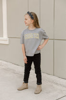 GEORGIA TECH YELLOW JACKETS AFTER PARTY KIDS STUDDED SHORT SLEEVE MODERATELY CROPPED TEE