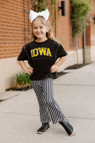 IOWA HAWKEYES AFTER PARTY KIDS STUDDED SHORT SLEEVE MODERATELY CROPPED TEE