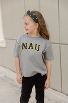 NORTHERN ARIZONA LUMBERJACKS AFTER PARTY KIDS STUDDED SHORT SLEEVE MODERATELY CROPPED TEE