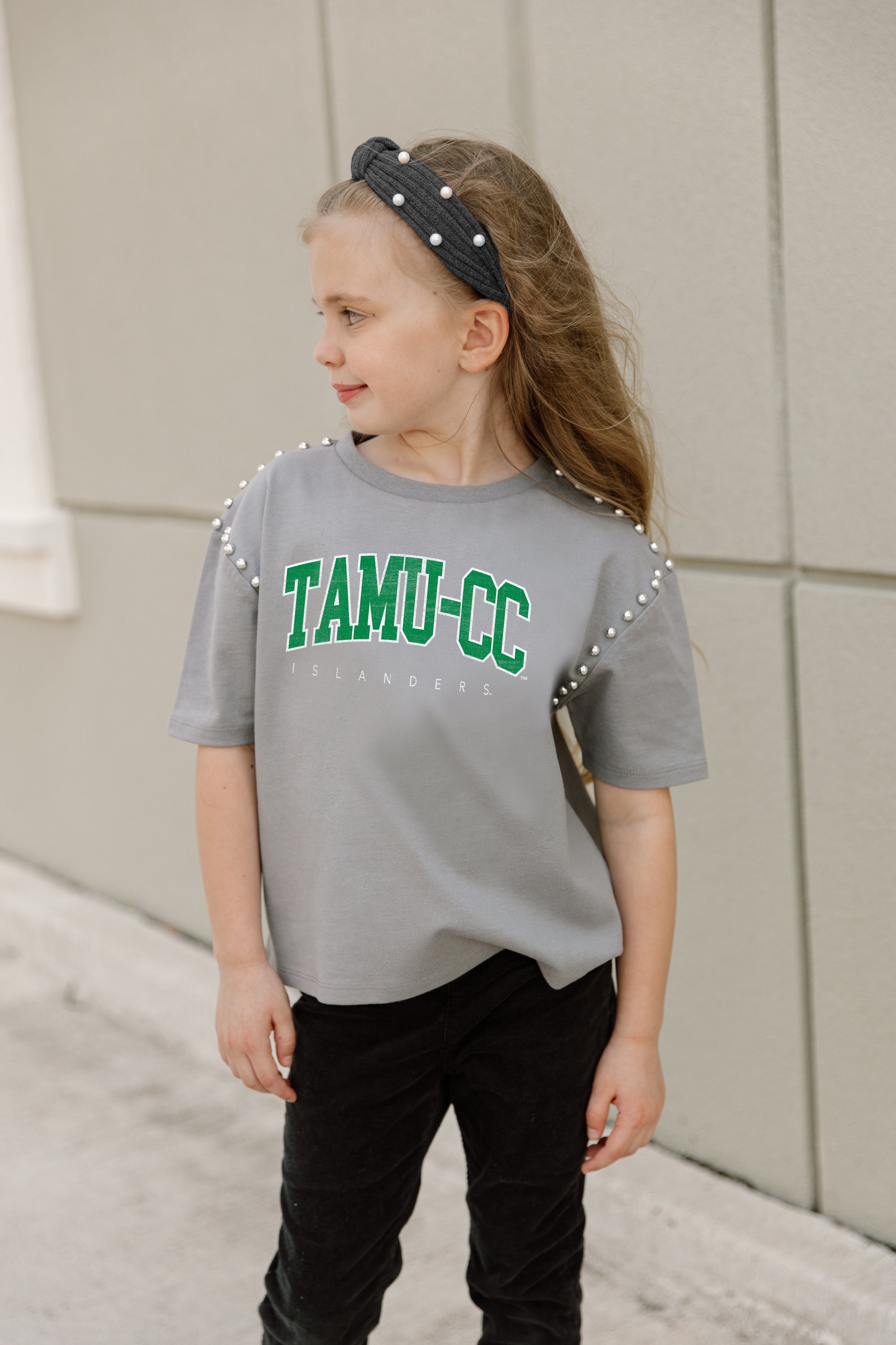 Girls Youth Gameday Couture Gray Texas A&M Corpus Christi