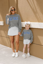 AIR FORCE FALCONS GUESS WHO'S BACK KIDS SEQUIN YOKE PULLOVER