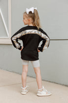 ARMY BLACK KNIGHTS GUESS WHO'S BACK KIDS SEQUIN YOKE PULLOVER