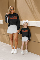 BOWLING GREEN FALCONS GUESS WHO'S BACK KIDS SEQUIN YOKE PULLOVER