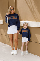 BUCKNELL BISON GUESS WHO'S BACK KIDS SEQUIN YOKE PULLOVER