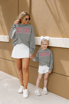 CHICO STATE WILDCATS GUESS WHO'S BACK KIDS SEQUIN YOKE PULLOVER