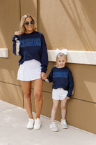 CREIGHTON BLUEJAYS GUESS WHO'S BACK KIDS SEQUIN YOKE PULLOVER