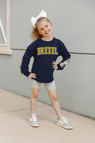 DREXEL UNIVERSITY DRAGONS GUESS WHO'S BACK KIDS SEQUIN YOKE PULLOVER