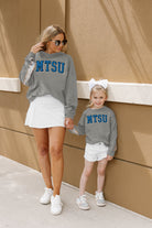 MIDDLE TENNESSEE STATE BLUE RAIDERS GUESS WHO'S BACK KIDS SEQUIN YOKE PULLOVER