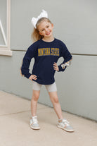 MONTANA STATE BOBCATS GUESS WHO'S BACK KIDS SEQUIN YOKE PULLOVER