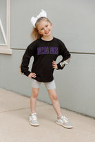 TCU HORNED FROGS GUESS WHO'S BACK KIDS SEQUIN YOKE PULLOVER