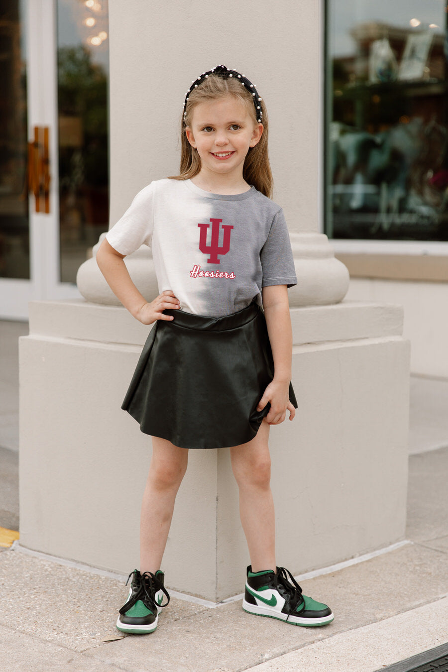 INDIANA HOOSIERS PACESETTER KIDS SPLIT-DYED SHORT SLEEVE TEE