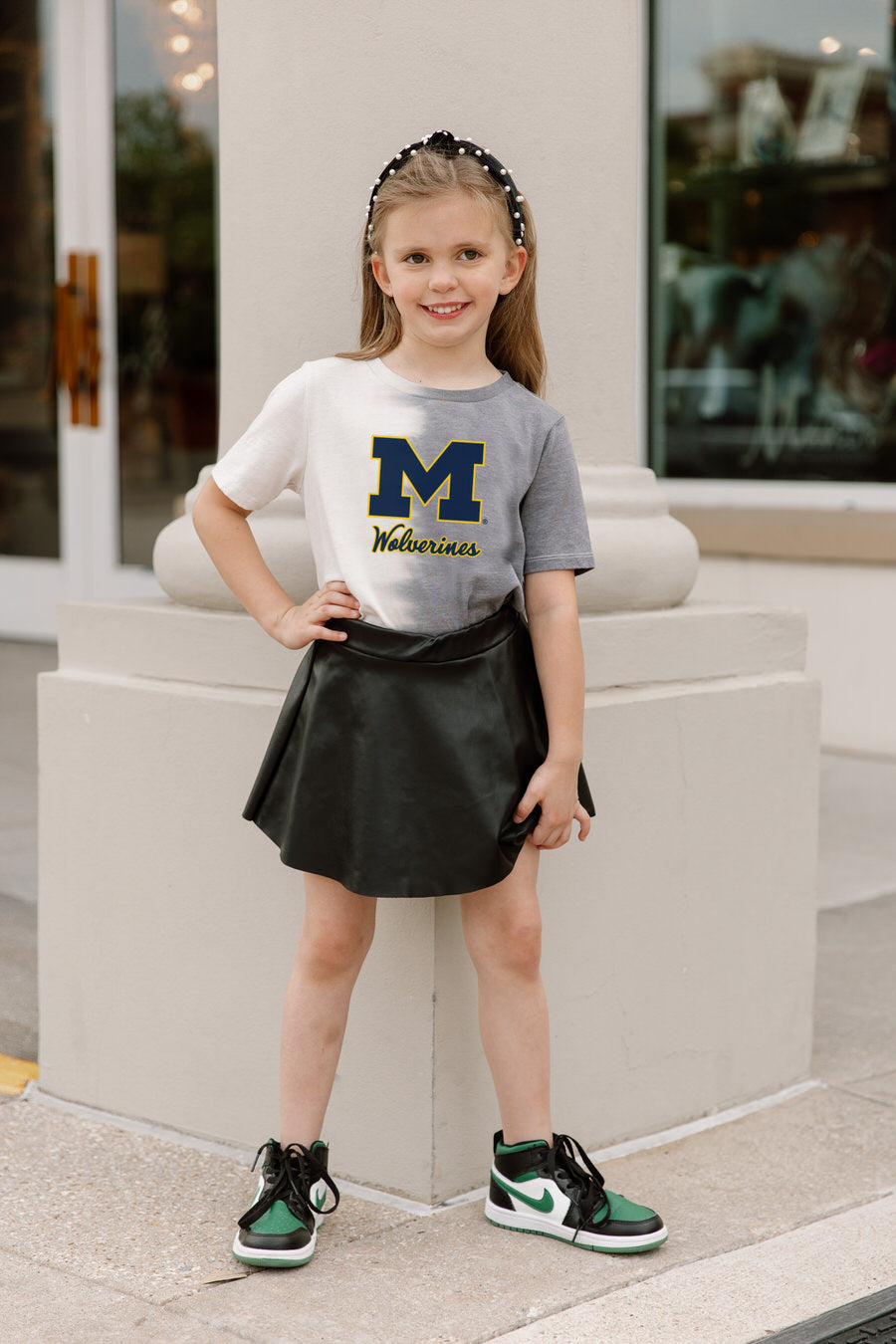 MICHIGAN WOLVERINES PACESETTER KIDS SPLIT-DYED SHORT SLEEVE TEE