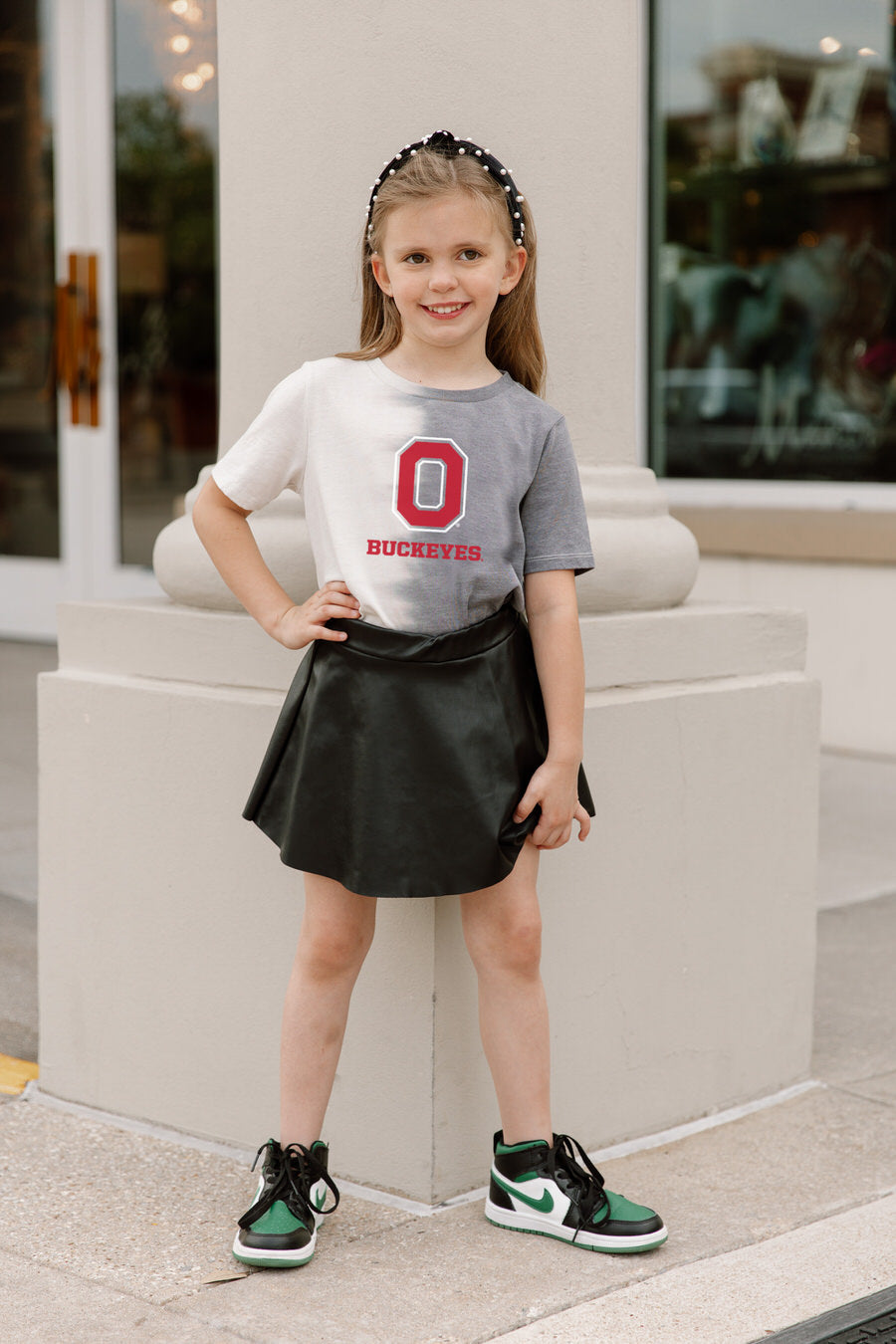 OHIO STATE BUCKEYES PACESETTER KIDS SPLIT-DYED SHORT SLEEVE TEE