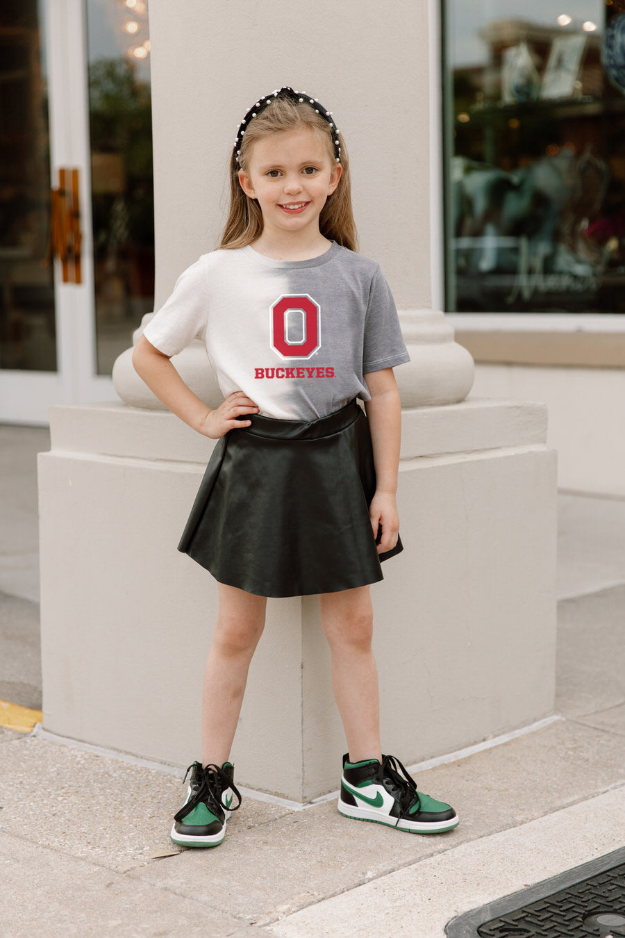 OHIO STATE BUCKEYES PACESETTER KIDS SPLIT-DYED SHORT SLEEVE TEE