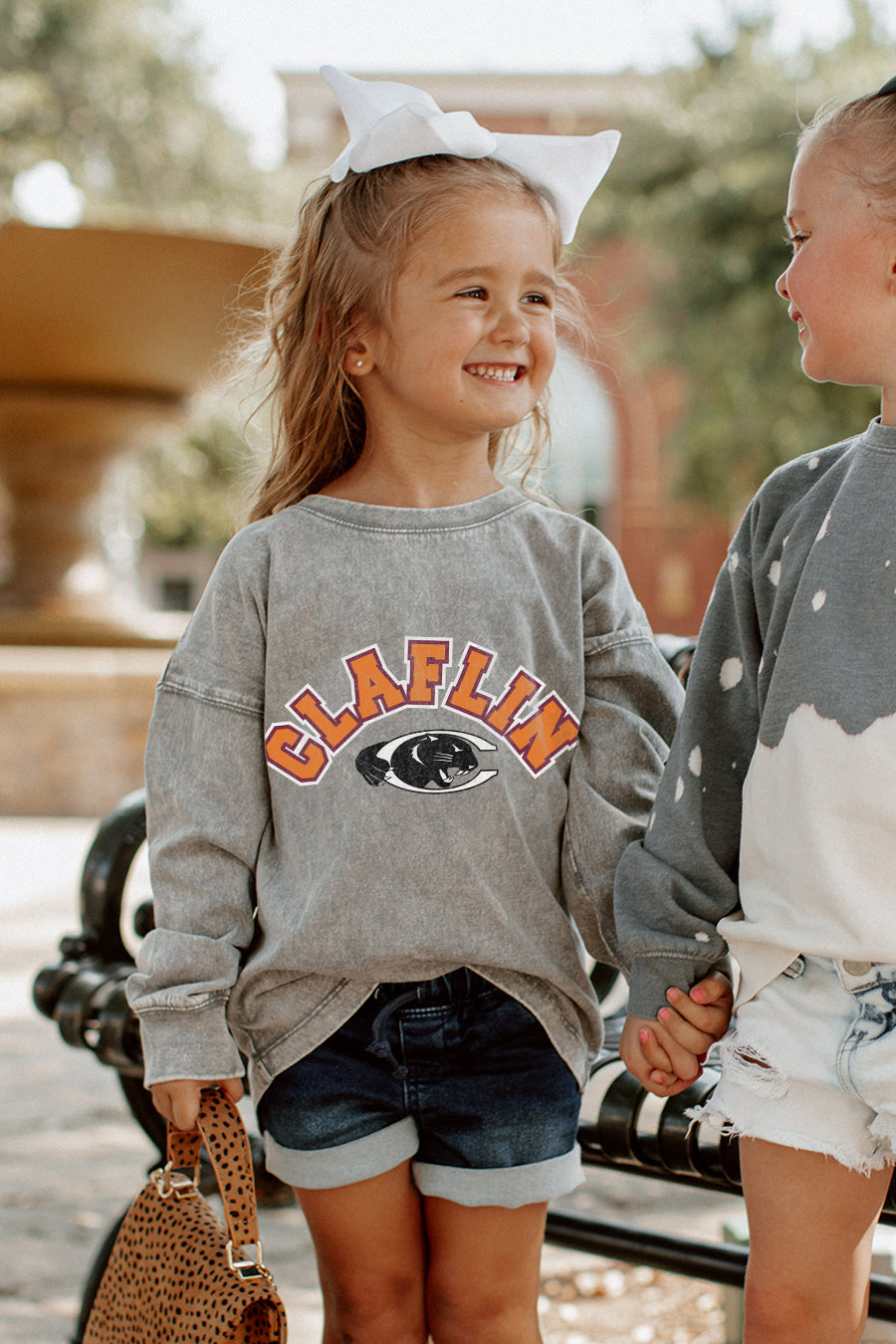 Claflin Panthers Gameday Couture Girls Youth Faded Pullover