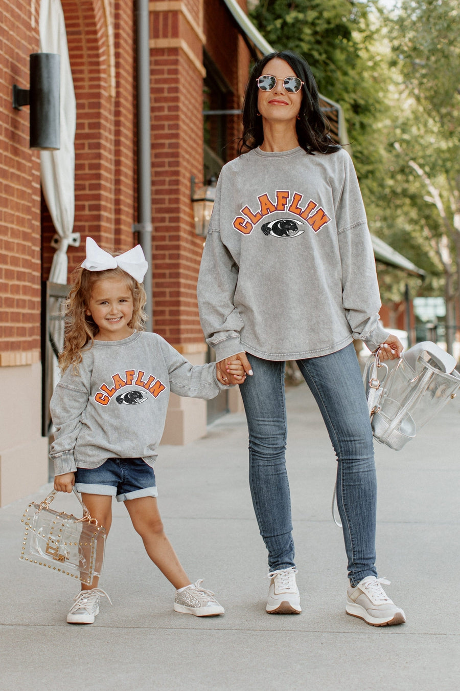 Claflin Panthers Gameday Couture Girls Youth Faded Pullover