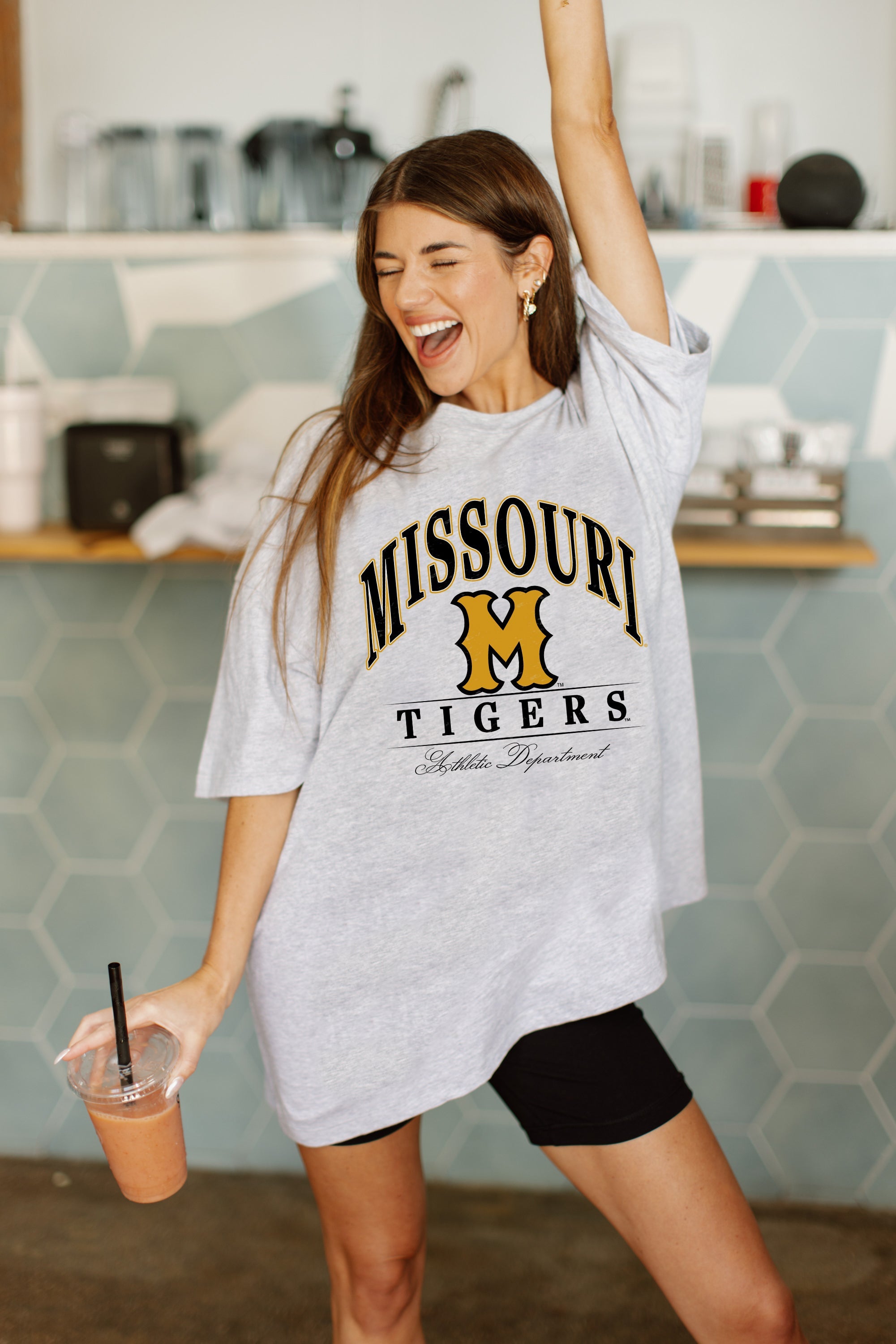 OHIO STATE BUCKEYES GO TEAM BOX SHOULDER BOYFRIEND TEE BY MADI PREWETT  TROUTT