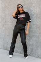 ARIZONA CARDINALS AUTOMATIC DOWN LIGHTWEIGHT SPORTY TOP WITH STRIPED SLEEVE DETAIL