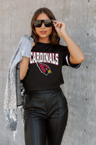 ARIZONA CARDINALS AUTOMATIC DOWN LIGHTWEIGHT SPORTY TOP WITH STRIPED SLEEVE DETAIL