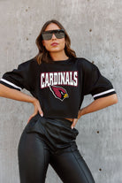 ARIZONA CARDINALS AUTOMATIC DOWN LIGHTWEIGHT SPORTY TOP WITH STRIPED SLEEVE DETAIL