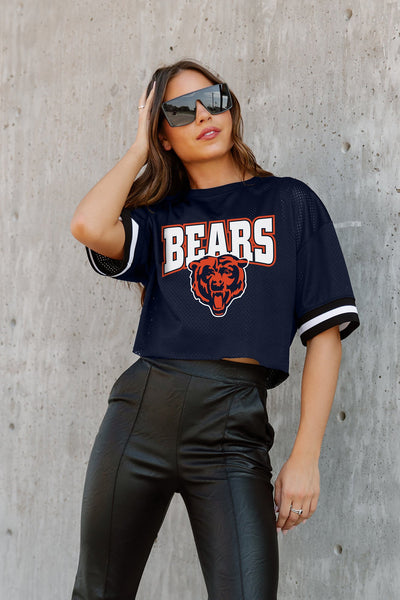 GC x NFL Chicago Bears Automatic Down Lightweight Sporty Top with Striped Sleeve Detail M / Navy