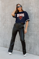 CHICAGO BEARS AUTOMATIC DOWN LIGHTWEIGHT SPORTY TOP WITH STRIPED SLEEVE DETAIL