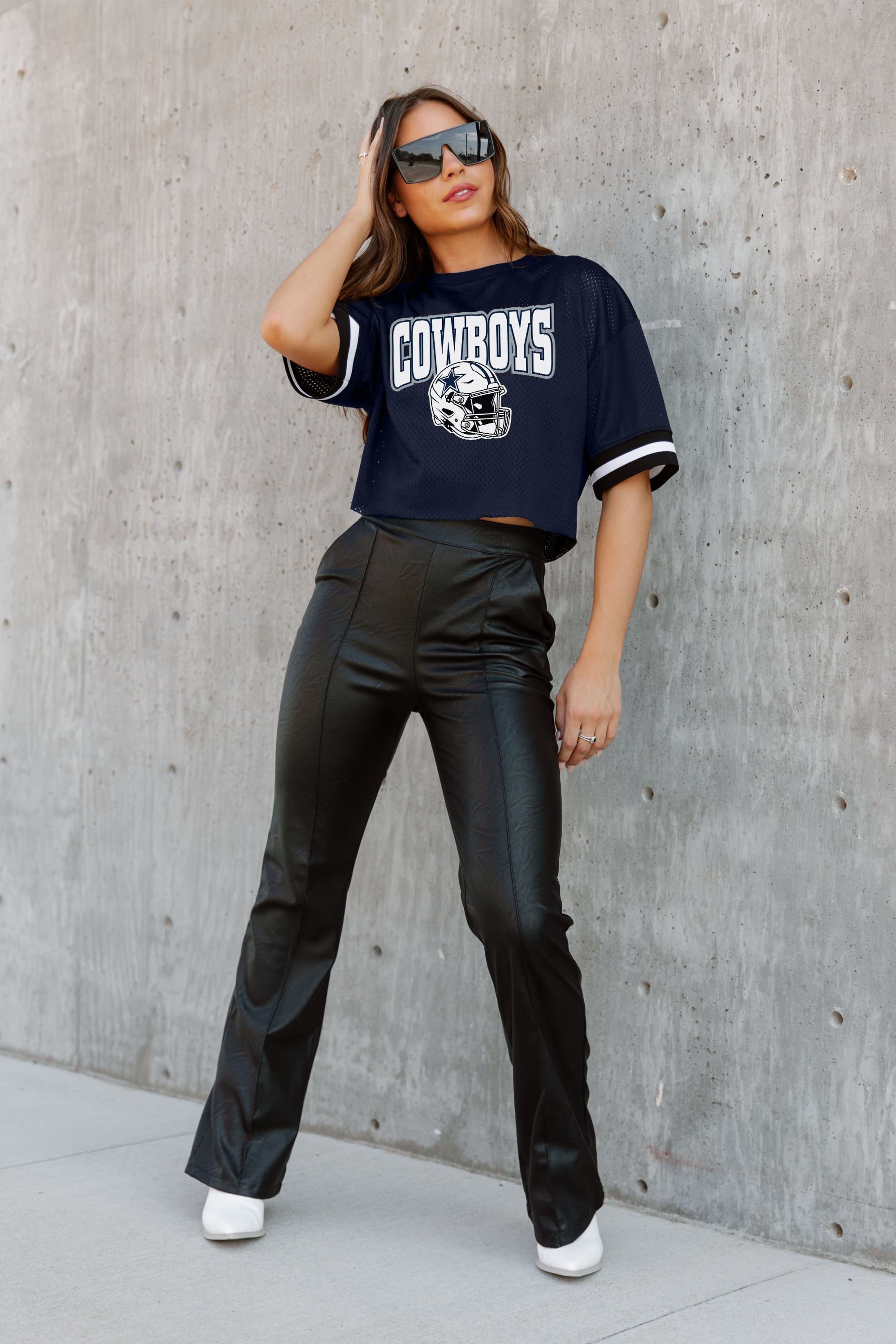 GC x NFL Dallas Cowboys Automatic Down Lightweight Sporty Top with Striped Sleeve Detail XL / Navy