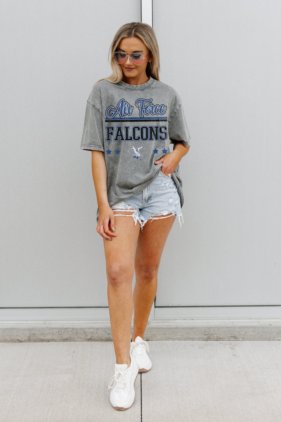 AIR FORCE FALCONS HERE TO PLAY OVERSIZED CREWNECK TEE