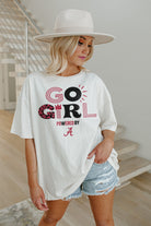 ALABAMA CRIMSON TIDE GO GIRL OVERSIZED CREWNECK TEE