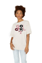 ALABAMA CRIMSON TIDE GO GIRL OVERSIZED CREWNECK TEE