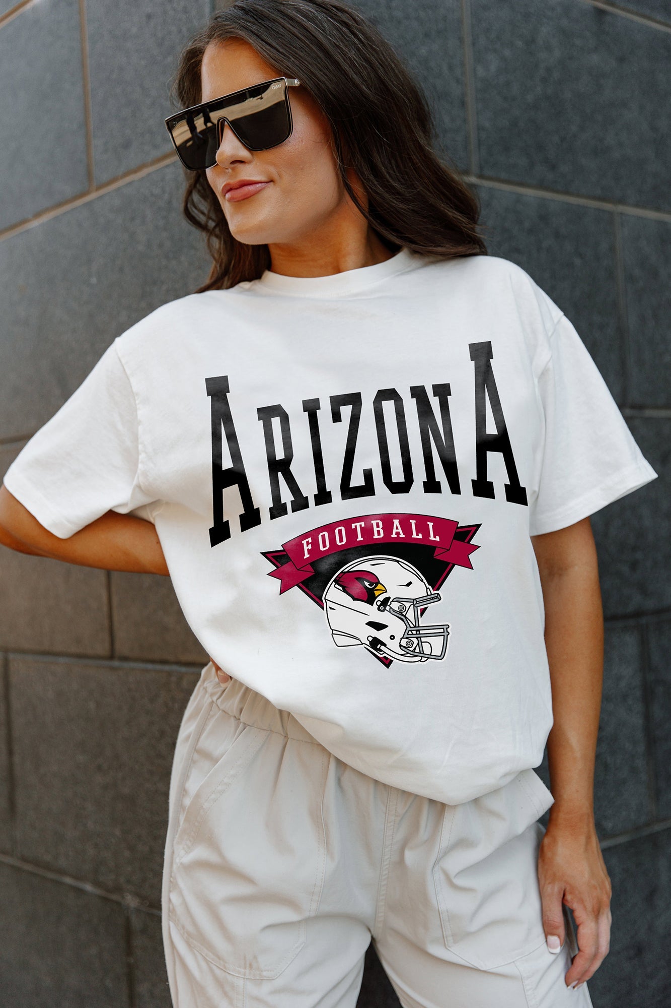 ARIZONA CARDINALS WILDCAT BLITZ SHORT SLEEVE TONAL LEOPARD PRINT TEE