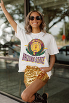 ARIZONA STATE SUN DEVILS BE A CHAMPION OVERSIZED CREWNECK TEE BY MADI PREWETT