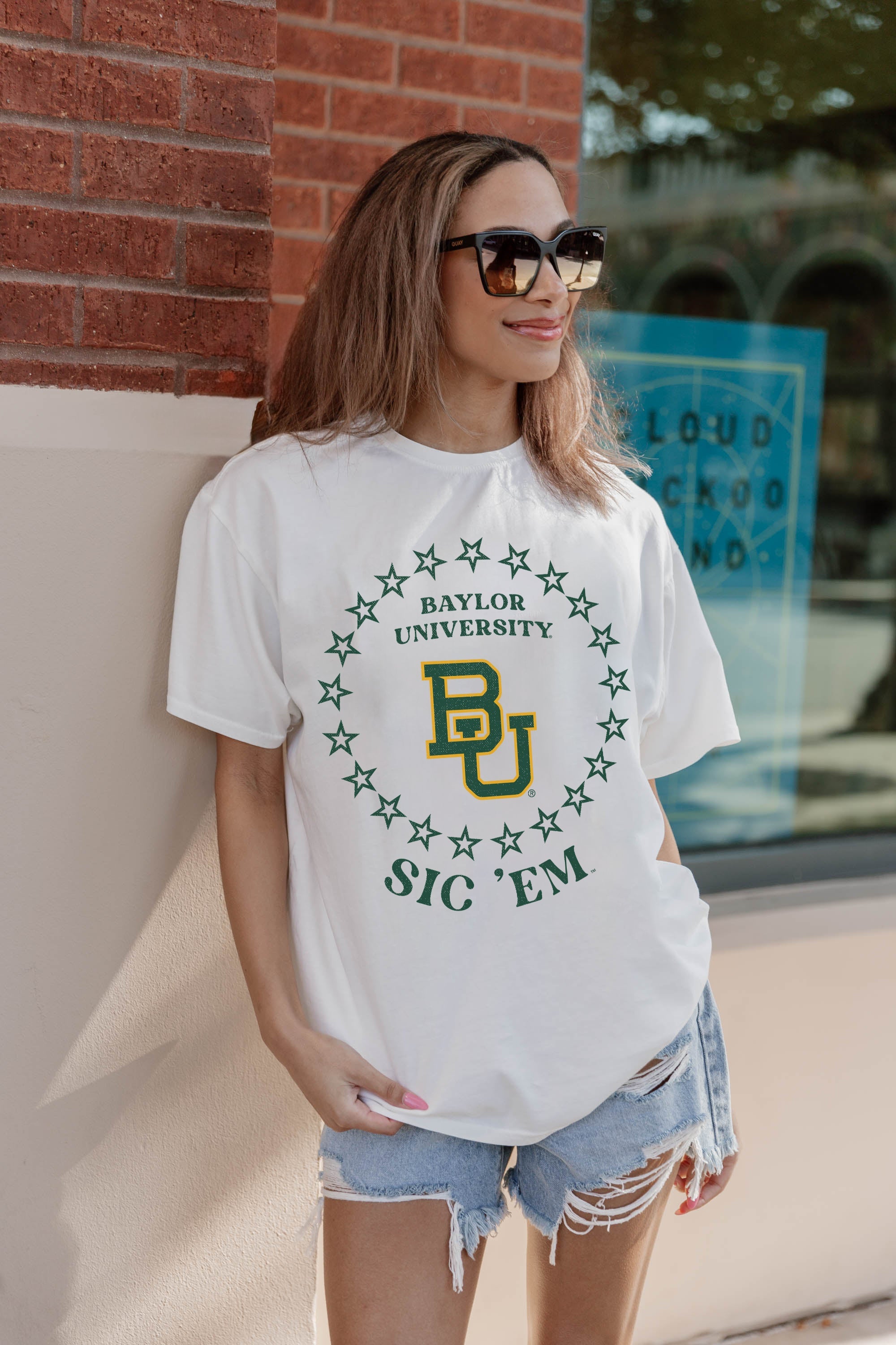 BAYLOR BEARS ON POINT OVERSIZED CREWNECK TEE