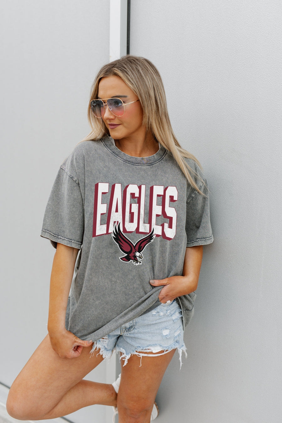 Women's Gameday Couture White Boston College Eagles Get Goin' Oversized T-Shirt Size: Small