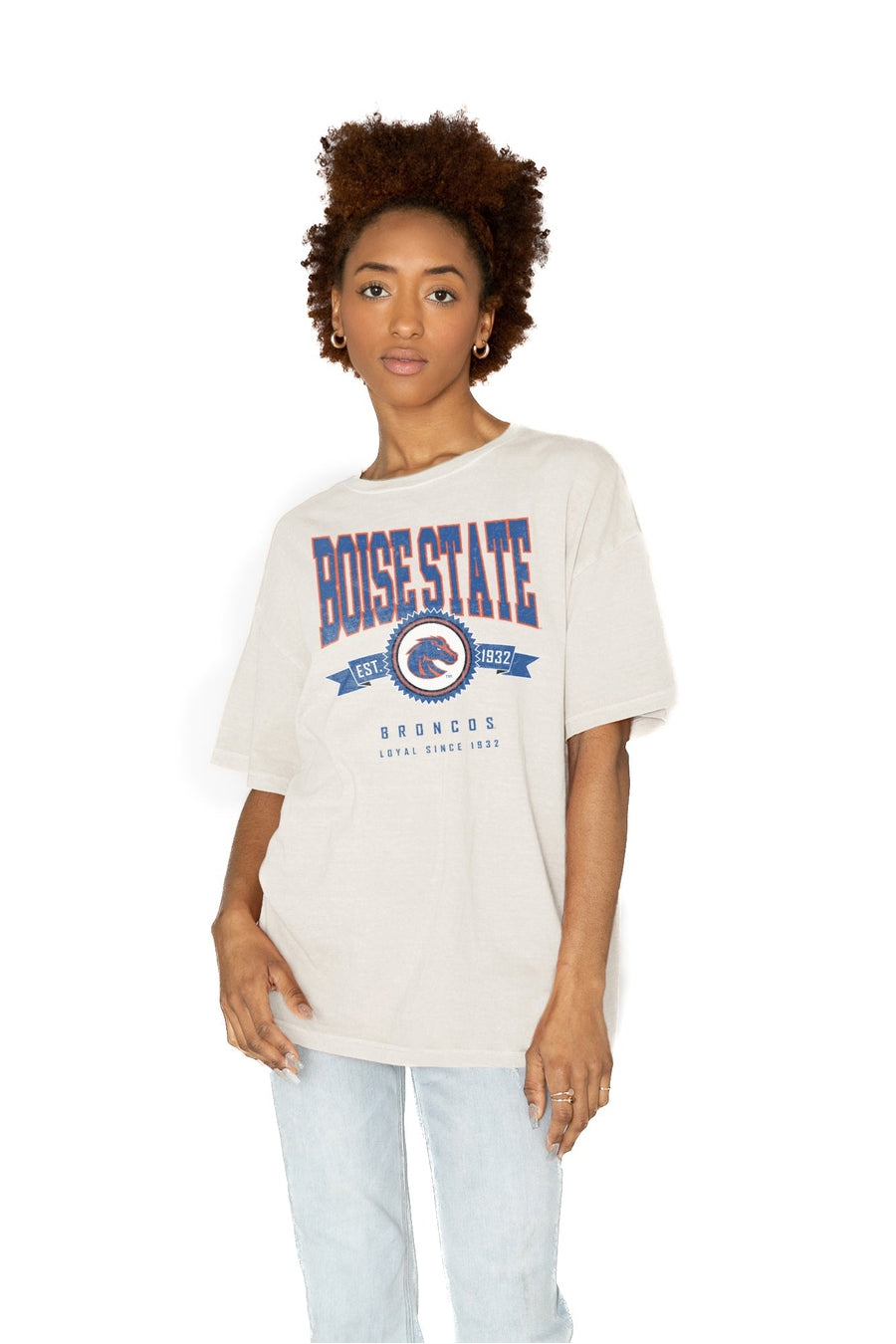 Women's Gameday Couture White Boise State Broncos Mock Neck