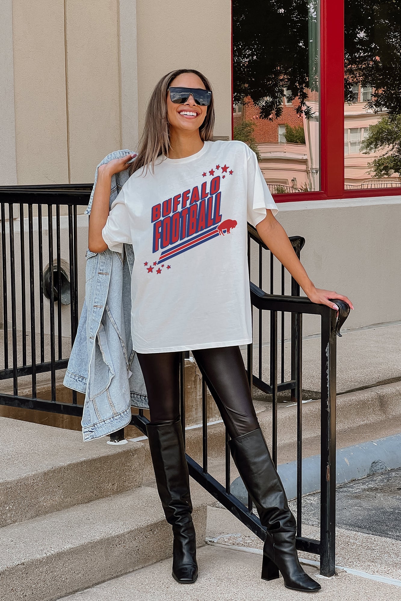 BUFFALO BILLS GOOD CALL OVERSIZED CREWNECK TEE