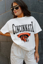 CINCINNATI BENGALS ENFORCER RELAXED FIT SHORT SLEEVE CREWNECK TEE